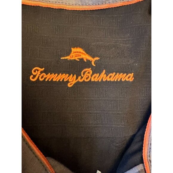Tommy Bahama Silk Camp Shirt Drinks Well with Others Embroidered Graphic 1XLB - Picture 3 of 7